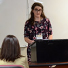 Delta-Psi chapter member Olivia Winters presents a paper on A Trio of Death: Yellow Fever Epidemics in Memphis at the 2016 Tennessee Phi Alpha Theta Regional Conference at Union University on April 2. Photo by MiKalla Cotton