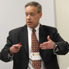 Dr. Henry Allen comments on papers during a paper panel called The United States from the 1890s to 1920: Imperialism, Prostitution, and the Spanish Influenza Pandemic at the Tennessee Phi Alpha Theta Regional Conference at Union University on April 2, 2016.