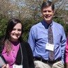 Attendees from Tusculum College at the Tennessee Phi Alpha Theta Regional Conference at Union University pause for a photo on their way to the conference luncheon on April 2, 2016. They are (left to right) Emily Bernin, Dr. Joel Van Amberg, Zachary Lane, and Billi McKenzie.