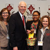 Dr. Stephen Carls (fourth from left) stands with members of Austin Peay State University's Theta-Delta chapter of Phi Alpha Theta at the end of the society's regional conference on April 2, 2016. The Theta-Delta chapter members are (left to right) Dr. George Pesely, Dr. Kelly Jones, Dr. Minoa Uffelman, Cierra Pegram, Deanna Carter, Alexandria Poppendorf, Robert Boone, Priscilla Gutierrez, and Larissa Dougherty.