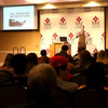 Dr. Sean McMeekin speaks to a crowd of some 100 people about Hostile Takeover: The Bolsheviks Conquer Russia, 1917-1920 on the afternoon of October 3, 2016. Photo by Kristi Woody