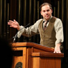 Dr. Sean McMeekin, the 2016 Carls-Schwerdfeger History Lecturer, talks about The War of 1914: An Avoidable Catastrophe in Union University's chapel on the evening of October 3, 2016. Photo by Elizabeth Wilson