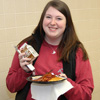 Kathryn Mitchell smiles as she gets ready to settle down for breakfast at the Jackson Old Hickory Rotary Club Pancake Breakfast on March 18, 2017.