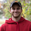 Seth Reid, president of the Delta-Psi chapter of Phi Alpha Theta, pauses for a photo at the History Department/Phi Alpha Theta community service project at Liberty Garden Park on November 7, 2017. Photo by Janelle Vest