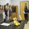Delta-Psi Vice President Katherine Cheshire leads the induction ceremony for new Phi Alpha Theta members on February 27, 2018. The inductees are (left to right) Lauren Butler, Leah Atkins, Katie Allison, Alex Barger, Megan Ledbetter, Luke Sower, and Ali Renckens. Photo by Janelle Vest
