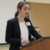 Leah Atkins presents her paper on “Poisonous Women of Ancient Rome: A Literal and Metaphorical Contaminant” as part of a panel titled “Perception and Power: Gender in History” at the Arkansas Phi Alpha Theta Regional Conference on April 7, 2018.