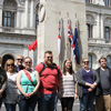 Drs. Stephen and Alice-Catherine Carls led a World War I tour group to Britain, Belgium, and France from May 20 to June 1, 2018. In this photo, group members stand in front of the Cenotaph war memorial in Whitehall, London, on May 22, 2018. The official unveiling ceremony of the memorial took place on November 11, 1920.