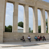 Members of the World War I travel group rest for a few minutes on May 26, 2018, at the State of Pennsylvania Memorial constructed in the 1920s in Varennes, France, to honor its soldiers who died in the First World War. The tour group was in Western Europe from May 21 to June 1.