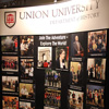 The history department's display board shows visitors the many facets of the department at the Campus Life Fair on August 19, 2018.