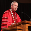 Union University President Samuel W. “Dub” Oliver speaks on the topic of “Temperance” at the school's Fall Convocation on August 24, 2018. Photo by Kristi Woody