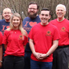 Phi Alpha Theta members gather for a photo during the Delta-Psi chapter's T-shirt Spirit Day on March 11, 2019. They are: (front row, left to right) Savannah Wright, Katie Allison, Megan Ledbetter, Tranae Newsome, Addison Osborne, and Mac Hazlerig; (back row, left to right) Reagan Smith, Dr. Henry Allen, Dr. Keith Bates, Luke Sower, Macon Bullock, Will Choate, Christopher Hearn, and Dr. Stephen Carls. Photo by Hannah Heckart