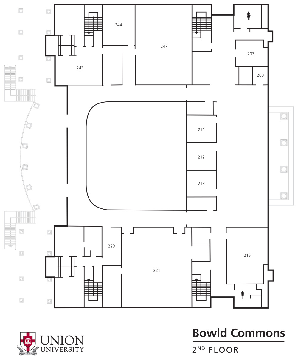 Bowld Student Commons Floor 2 Map
