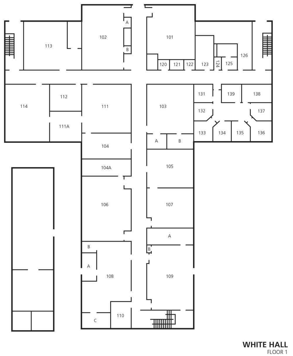 White Hall Floor 1 Map