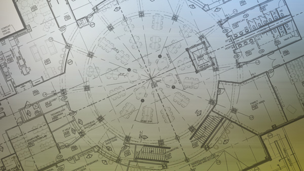 Floor plans for the new library