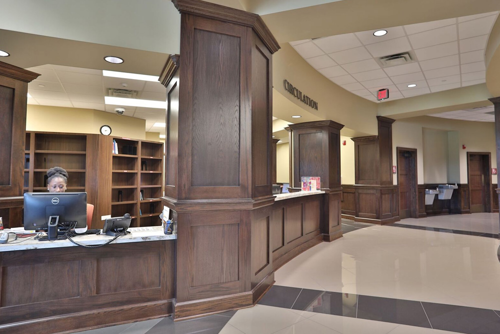 Circulation Desk on First Floor