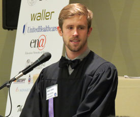 Union senior Kirby Lewis served as the chief justice of the Supreme Court during this year's Tennessee Intercollegiate State Legislature assembly. 