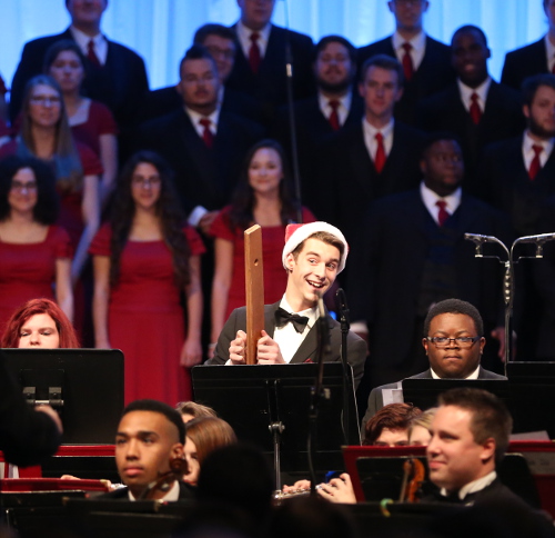 Musicians from Union's music department will present Christmas concerts Dec. 6 and 7. (Photo by Kristi Woody)