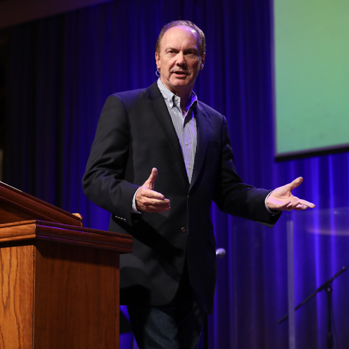 James Merritt speaks at the third annual West Tennessee Evangelism Rally March 4. (Photo by Kristi Woody)