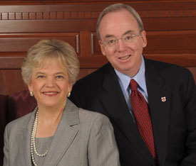 Union President David S. Dockery and First Lady Lanese Dockery. Dec. 8 is the 15th anniversary of Dockery's selection as Union's 15th president. (Photo by Morris Abernathy)