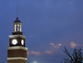 Miller Tower at Union University. (Photo by Morris Abernathy)