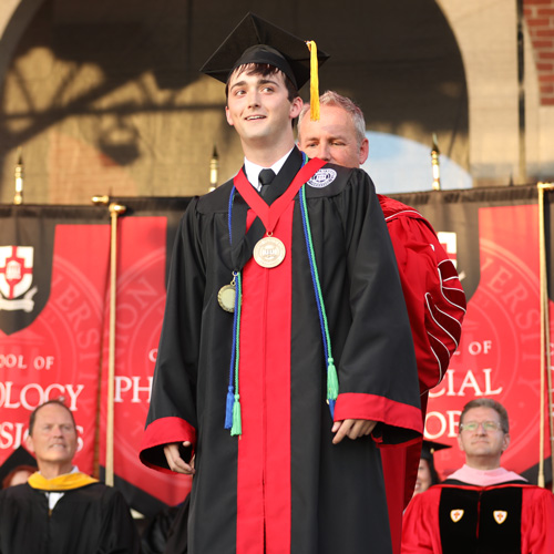 James Parker Lewis was awarded the 109th Tigrett Medal at spring commencement June 20. (Photo by Kristi Woody)