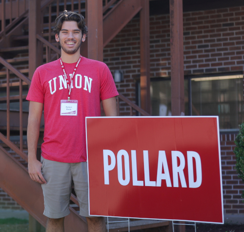 Patrick Basie was one of 385 new students who moved into campus housing on Thursday. (Photo by Suzanne Rhodes)