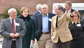 Members of the class of 1963 tour the old Union University campus in downtown Jackson as part of this year's Homecoming activities. (Photo by Morris Abernathy)