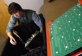 Freshman Andy Robinette of Lexington, Ky. created a device to help children with Cortical Visual Impairment.