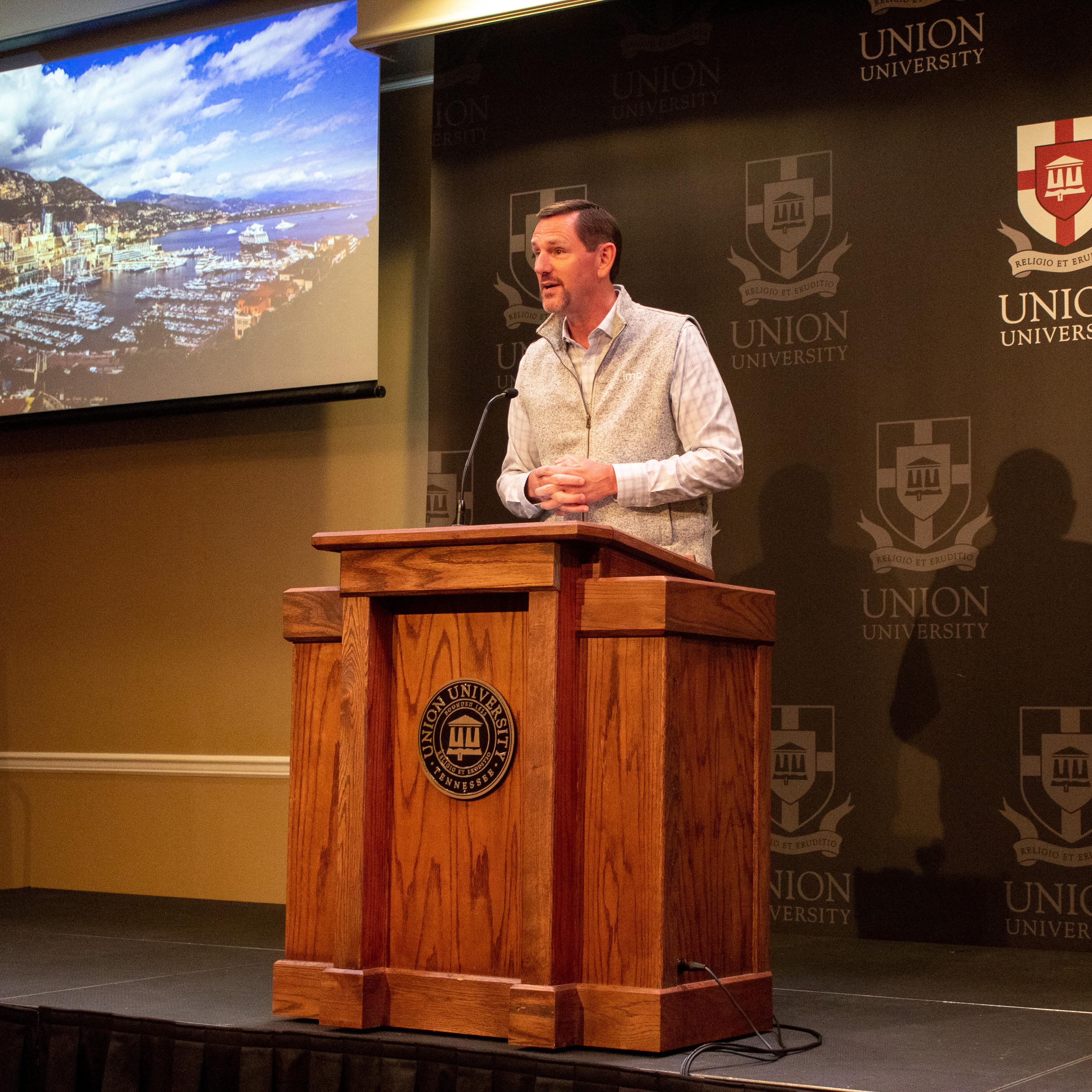 Paul Chitwood, president of the International Mission Board, spoke during Union's annual W.D. Powell Missions Lecture Series.