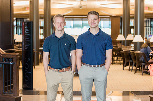 Seniors J.D. Logan and Spencer McCloy were two of the six recipients of the 2019-2020 Values & Capitalism Young Scholars Awards.