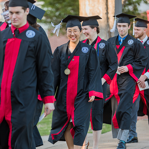 Within six months of receiving their degree, 98 percent of Union’s class of 2019 were employed or enrolled in graduate school. 
 (Photo by Kristi Woody)