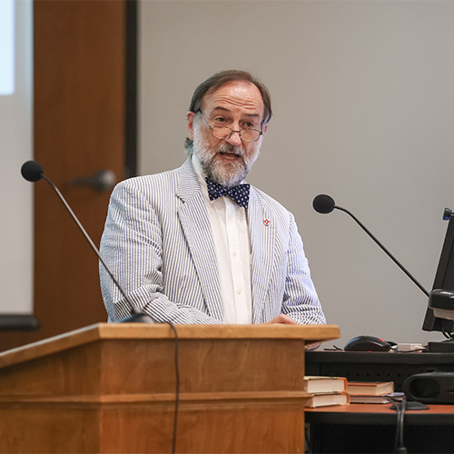 Hal Poe hosted a lecture and book signing Aug. 31 in Harvey Auditorium for his new book, “The Making of C.S. Lewis (1918-1945): From Atheist to Apologist.”