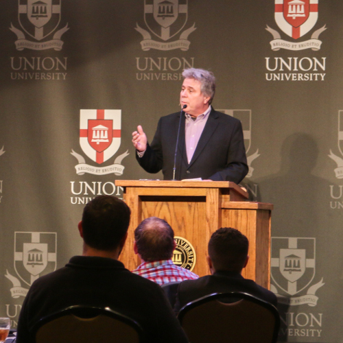 Jim Shaddix, W.A. Criswell Chair of Expository Preaching at Southeastern Baptist Theological Seminary,speaks at the 2019 Spring Bible Conference. (Photo by Hannah Kate Heckart)