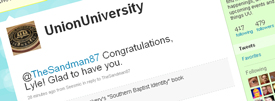 Union University and President David S. Dockery are using Twitter to post updates about what's happening at Union.