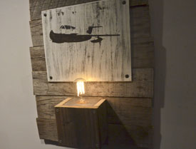 A piece from the "All Things Great, All Things Small" exhibit in the Union art gallery. (Photo by Morris Abernathy)