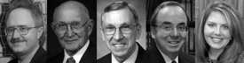 Receiving alumni awards from Union Nov. 3 will be, from left, Jimmy Davis, Donald Webb, Buddy Boston, David Dockery and Andrea McDaniel.