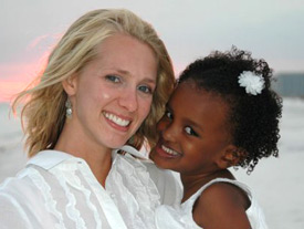 Amber Mathenia and her daughter Ellie.