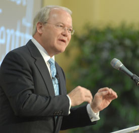 Southern Baptist Convention President Frank Page speaks during the opening session of the Baptist Identity Conference. (Photo by Morris Abernathy)