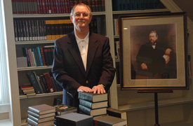 Bill Merrell, former vice president for convention relations for the Southern Baptist Convention's Executive Committee, recently donated his library of 4,000 volumes to Union's R.C. Ryan Center for Biblical Studies. (Photo by Ben Dockery)
