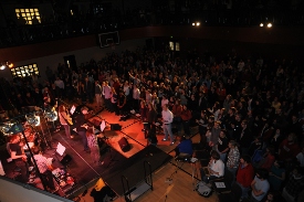 More than 500 people attended a Feb. 5 service in the Bowld Commons on the two-year anniversary of the Feb. 5, 2008, tornado. (Photo by Morris Abernathy)