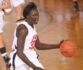 Zeinab Chan scored 16 points in Union's win over Oklahoma Christian University in the NAIA quarterfinals Saturday. (Photo by Morris Abernathy)