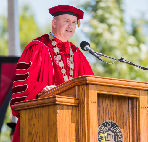 Samuel W. "Dub" Oliver, Union's president, will speak at commencement June 20. (Photo by Kristi Woody)