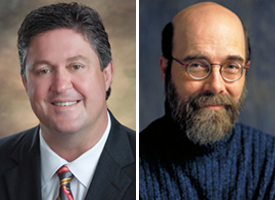 Chapel services this week will feature Steve Gaines (left) and Michael Card.  