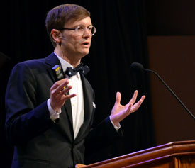Greg Thornbury speaks in a Union chapel service in September. Thornbury will be the keynote speaker at Union's graduation May 17. (Photo by Anne Richoux)