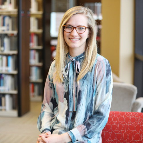 Janey Berends will graduate in May and spend a year teaching English in Peru. (Photo by Kristi Woody)
