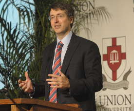 Rich Lowry speaks Sept. 29 at Union Forum. (Photo by Morris Abernathy)