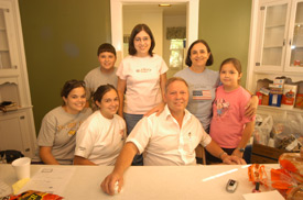 The Michel family -- Front row, from left: Tracy, Joanna and Dale. Back row, from left: Nathan, Rose, Anna and Hosanna. Not pictured: Stephen. (Photo by Morris Abernathy)