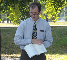 English professor Bobby Rogers was named artist of the month for February by Image journal. (Photo by Morris Abernathy)