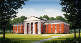 White Hall, Union University's science building, will house the departments of biology, chemistry and nursing and is expected to be finished by spring 2007.