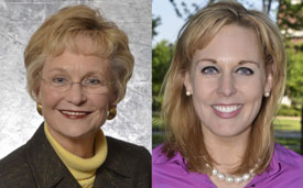 Jan Boud (left) and Kimberly Thornbury were recipients of this year's Sterling Award for influential women in West Tennessee. 